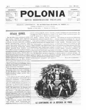 Polonia Revue Hebdomadaire Polonaise 1914 No 5 Szczegoly Obiektu Crispa